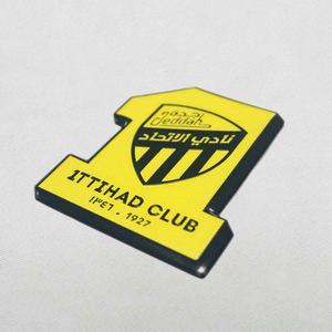 3D Glossy Yellow Football Sports Badges TPU Patches for Sportswear Garments Uniforms