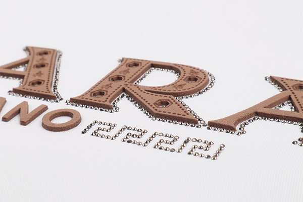 3D Alphabet Heat Transfer Labels with Fabric Embossed Letters for Fashion Brands