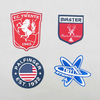 3D Logo Star Silicone Badges Sport Patches Sew On or Iron on Badges for Garments Sportswear