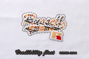 3D Classic Plaid Flock Heat Transfer Labels Rhinestone Heat Transfers with Raised Words for Garments