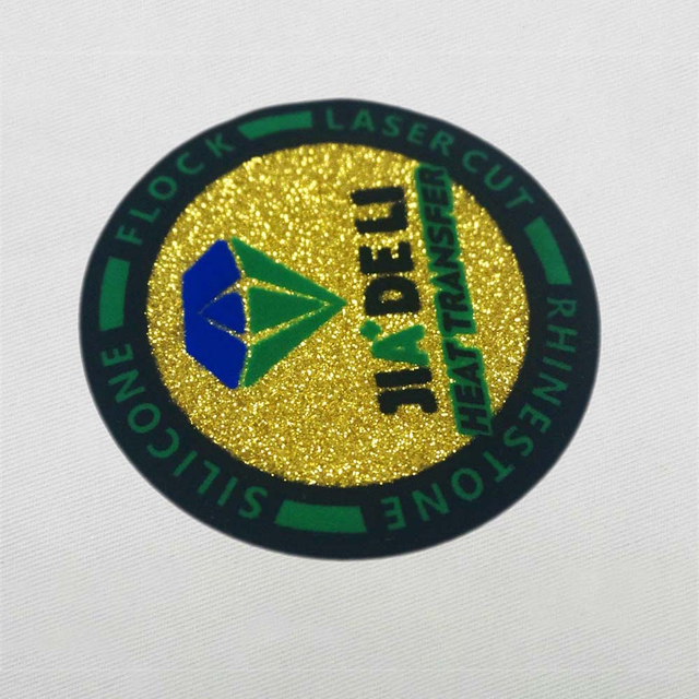 Shiny Sparkle Football Iron-on Glitter Patches Flock Patches for Garments Sportswear