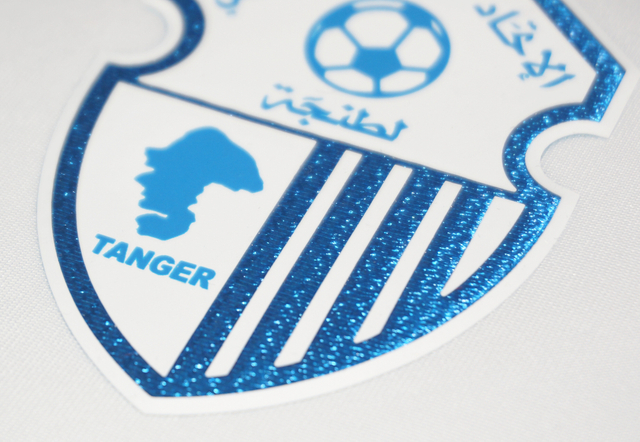 3D Football Blue Shield Silicone Badges Sew On Iron On Sports Patches for Garments Sportswear Uniforms