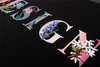 3D Floral Heat Transfer Labels Multi-Colour Raised Letters with Embroidery For Fashion Brands