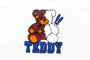 3D Teddy Bear Flock Heat Transfer Labels Multi-Colour Flock High Quality for Garments