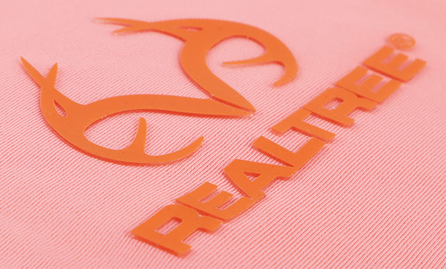 3D Orange Logo Rubber Silicone Heat Transfer Patches with Raised Letters for Sportswear Teamwear Uniform Bags Caps Bags