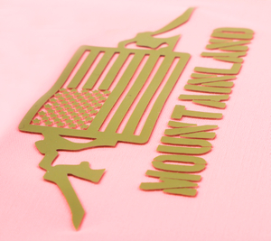3D Brown American Flag Rubber Silicone Iron-on Patches with Raised Letters for Sportswear Teamwear Uniform