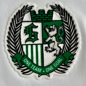 Crest-shaped Flock and Tatami Fabric Badge