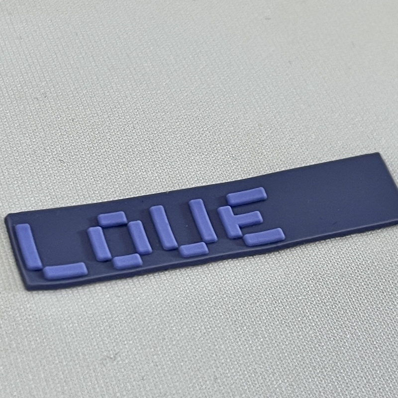 3D Multi-colour Letters Rubber Silicone Iron on Patches Sports Logo for Sportswear Teamwear Uniform Caps Bags