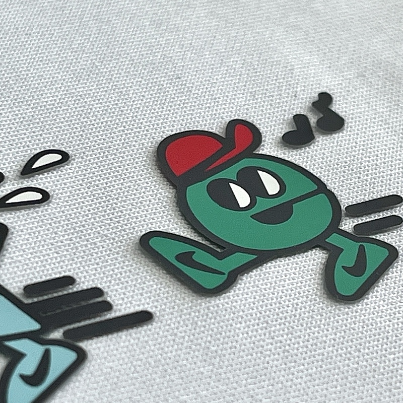 3D Multi-color Cartoon Rubber Silicone Patches Iron-on Club Badges with Raised Letters for Sportswear Teamwear Uniform