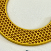 3D Yellow Letter Moulding Silicone Patches Heat Transfer Logo Patches for Fashion Brand Garments Caps Bags