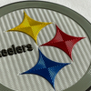 Metallic Football Textured Iron-on Badge