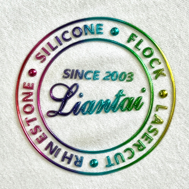3D Iridescent TPU Patches Logo Badges Metallic High Frequency Patches for Sportswear Garments Uniforms