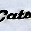 3D Black And White Lettering Silicone Sew On Iron Patches for Garments