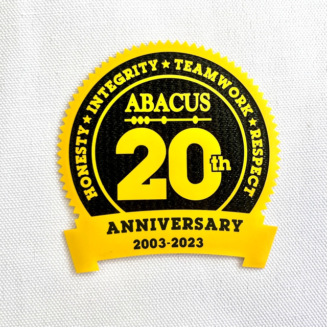 Anniversary Silicone And Fabric Badges Sew On Iron Patches for Corporate Wear