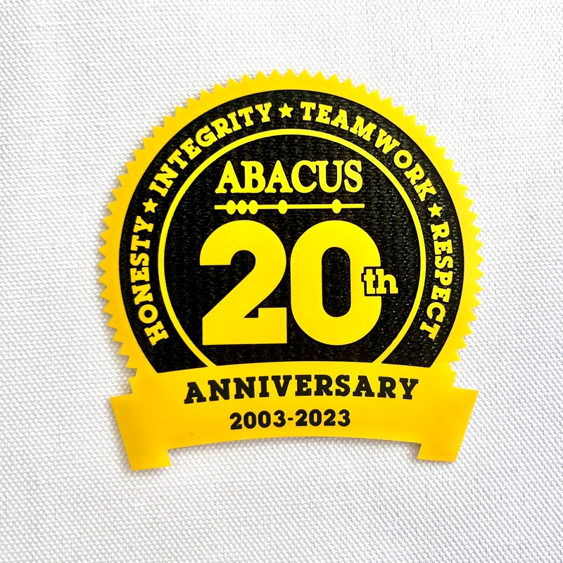 Anniversary Silicone And Fabric Badges Sew On Iron Patches for Corporate Wear