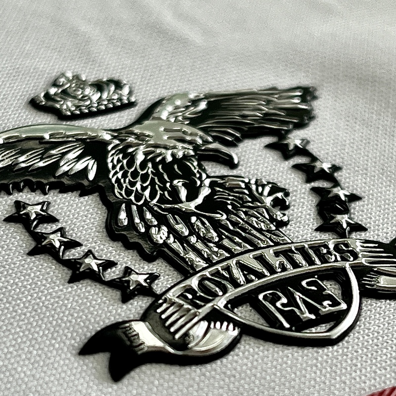 Metallic Eagle-themed Iron-on Badge