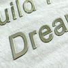 Striped-pattern Gold Letters Embossed Badge