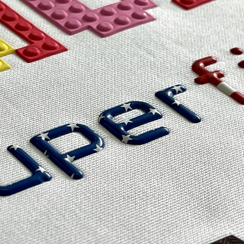 Stars And Stripes Elements Embossed Badge