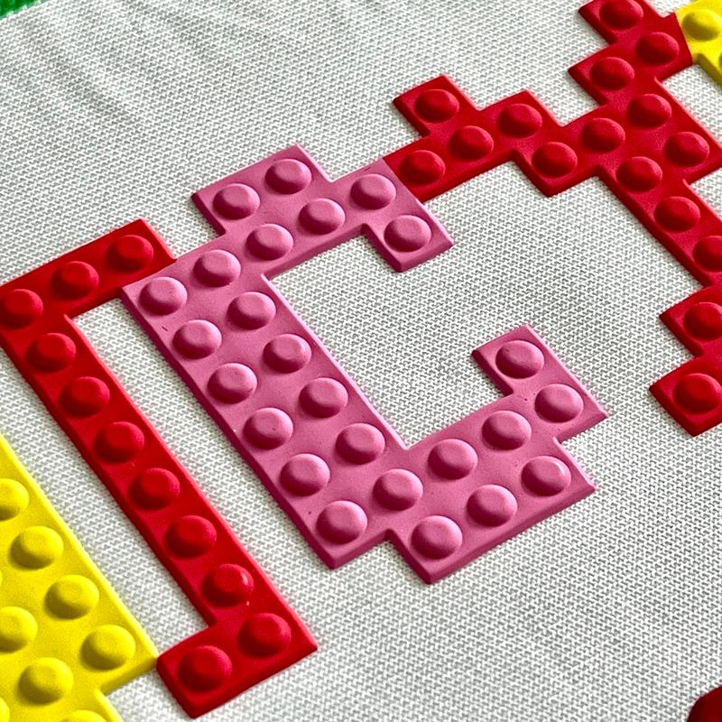  Multi-color Block-style Iron-on TPU Badge