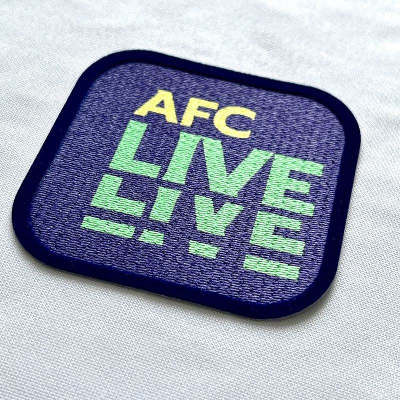 Square Flock And Tatami Fabric Badge for Sportswear Decoration
