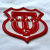 Football Red Flock And Tatami Fabric Patches for Baseball Jacket Logo
