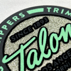 3D Shiny Round Metallic Silver Flock And Tatami Fabrics Clubs Patches for Garments Sportswear Teamwear