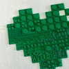 Love-shaped Green Raised Silicone patch for Clothing Pattern Design