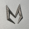3D Silver Solid-color Raised Silicone Patch for Brand Logo