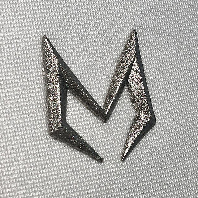 3D Silver Solid-color Raised Silicone Patch for Brand Logo