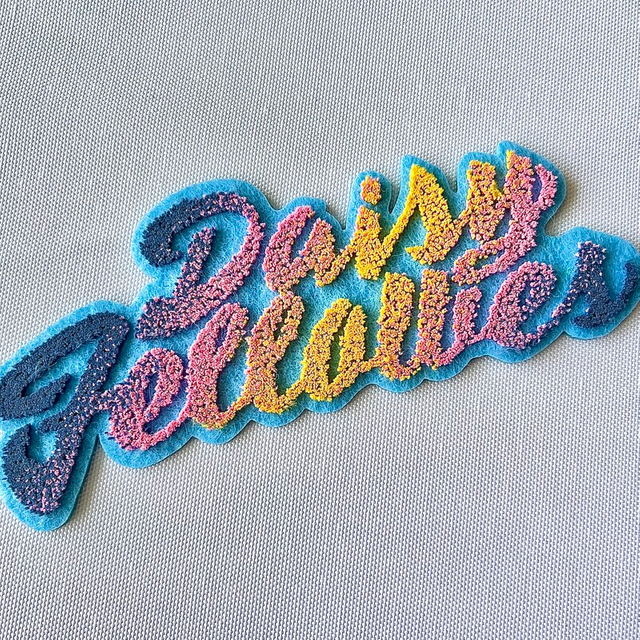 Custom Multicolour Embroidery Letter Heat Transfer Patch 