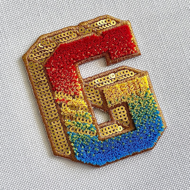 Rainbow Gradient Letters Embroidery Patch for Trendy Clothing