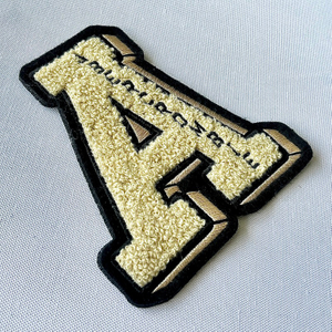 Mint White And Black Border Letter Design Embroidery Patch for Karting Hat Logo