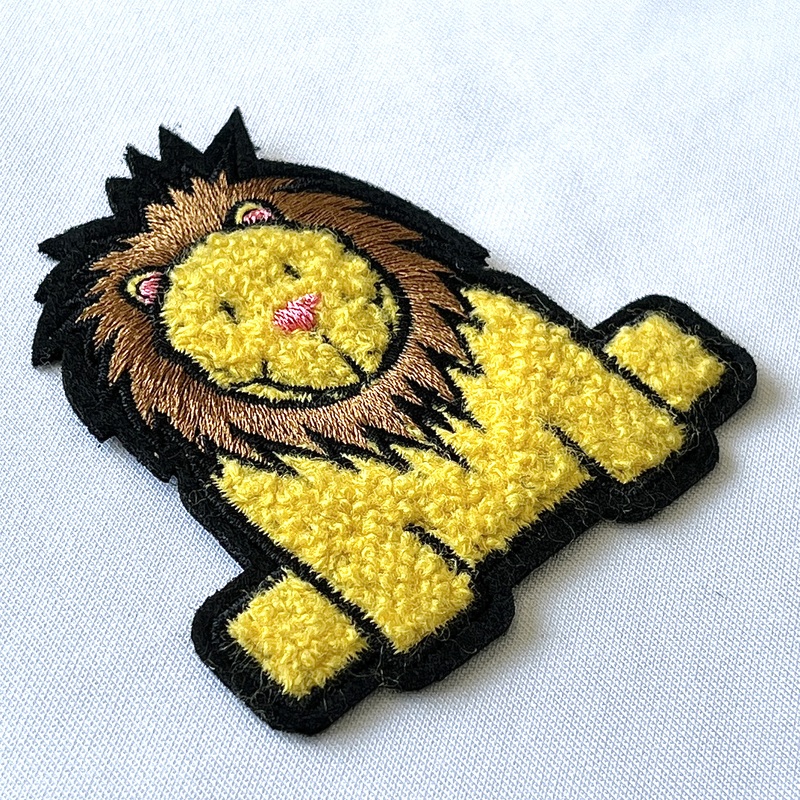 Colorful Lion Cartoon Pattern Embroidery Patch for Children's Hat Decoration