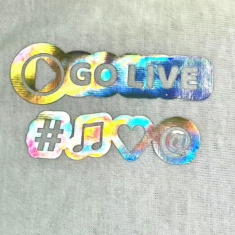 Holographic Finish Logo Laser Heat Transfer For Home Textiles