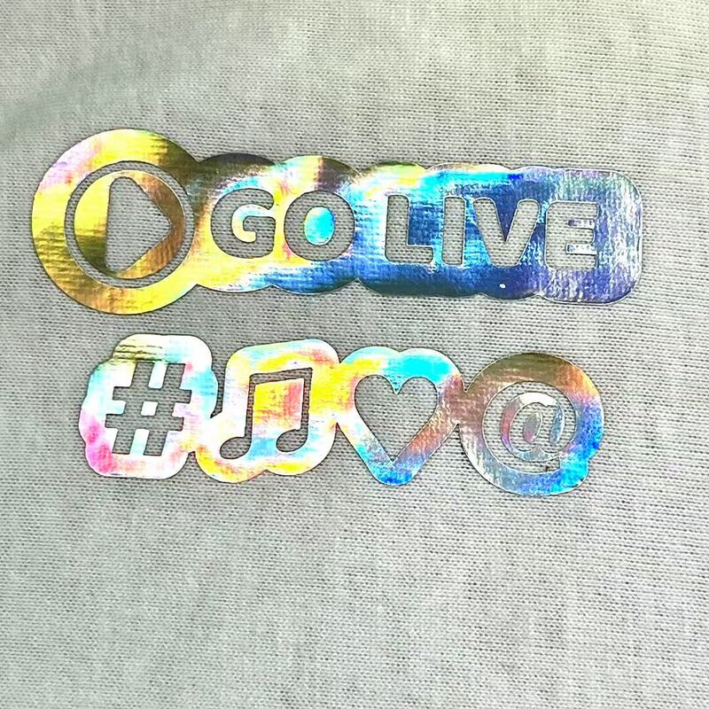 Holographic Finish Logo Laser Heat Transfer For Home Textiles