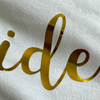 Custom Letter Art Design Metallic Foil Heat Transfers for Casual Wear Decoration