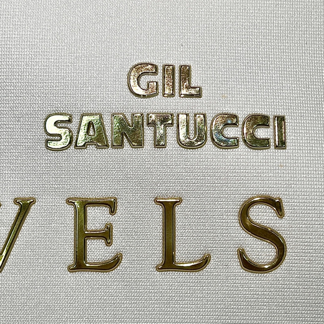 Customized Metallic Gold Letters Raised TPU Patch for Clothing Brand Logo
