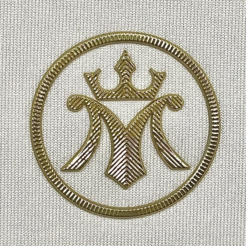 Customization Metallic Golden Textured Iron-on TPU Patches 