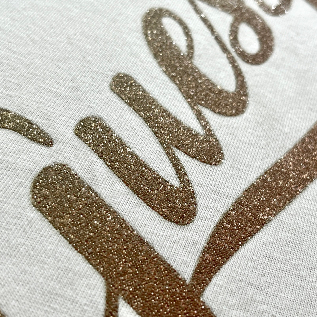 Rose Gold Gradient Heat Transfer Caviar Logos Iron On Patches for T-shirts Matching