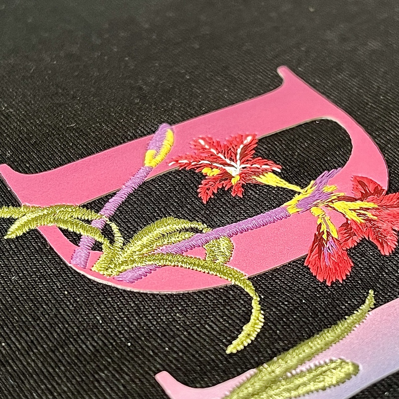 Floral Embroideried High Density Letters