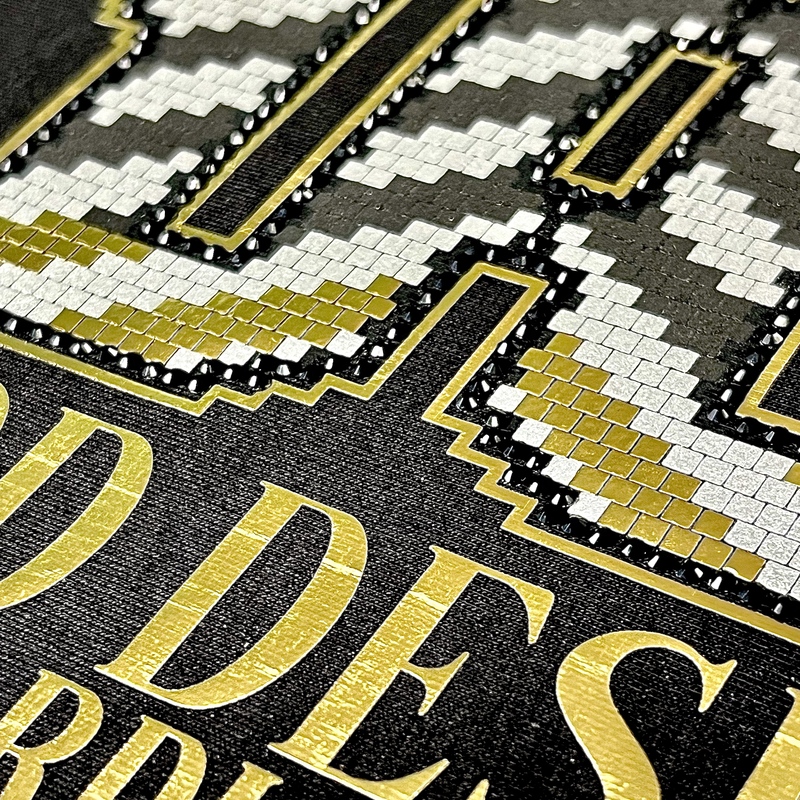 Golden Metallic Luxurious Heat Transfer