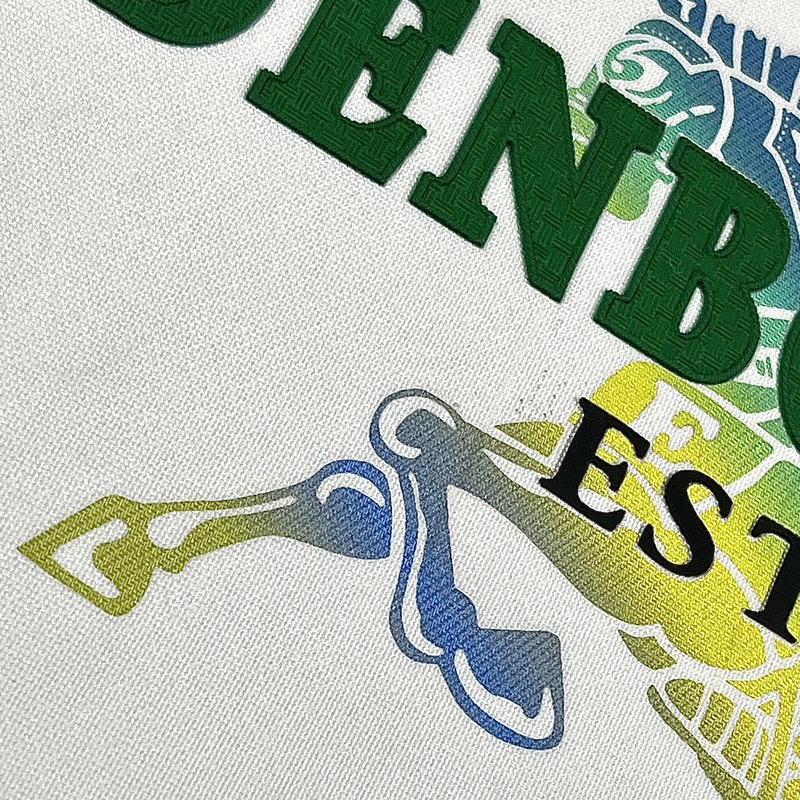 3D High Density Textured Letters with Gradient Golf Logo for Sportswear