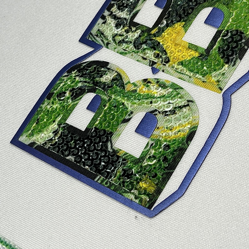 Multi-colour Gradient Sequin Heat Transfer for Fashion Brands