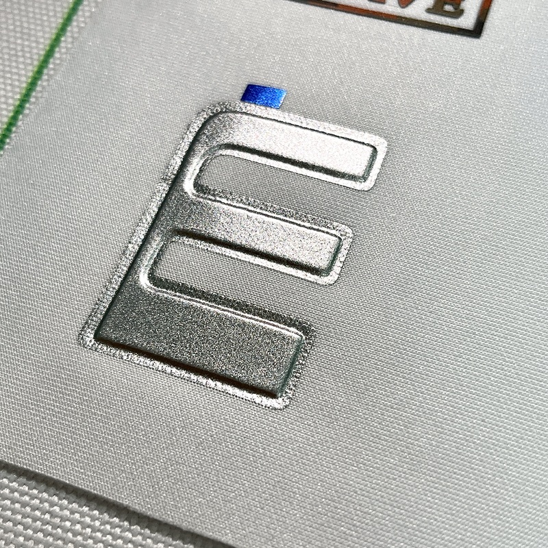 3D Silver Two-layer Heat Transfer Letter Logo Patch 