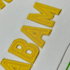 Yellow Fabric Patch Embroidery Patch Heat Transfer