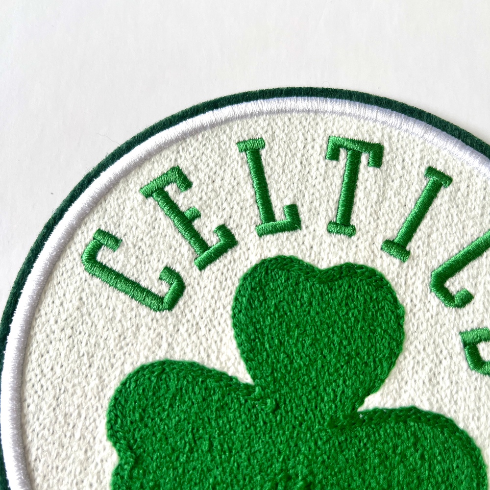 Boston Celtics NBA Team Clover Pattern Embroidered Patch