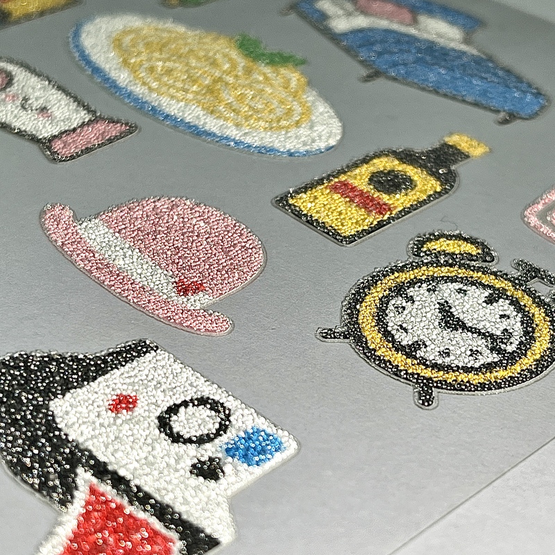 In-stock Customizable Vibrant Caviar Stickers for Journal Handicrafts