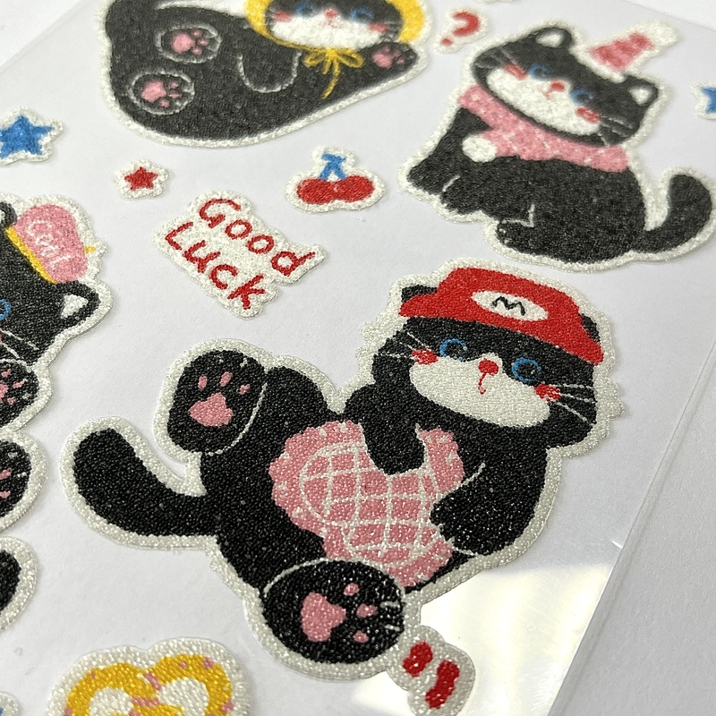 3D In-stock Customizable Adorable Cartoon Caviar Stickers for Handicrafts Decoration