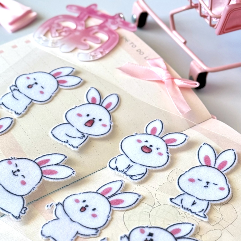 Customised DIY Adorable Animal Furry Stickers for Journal Handicrafts