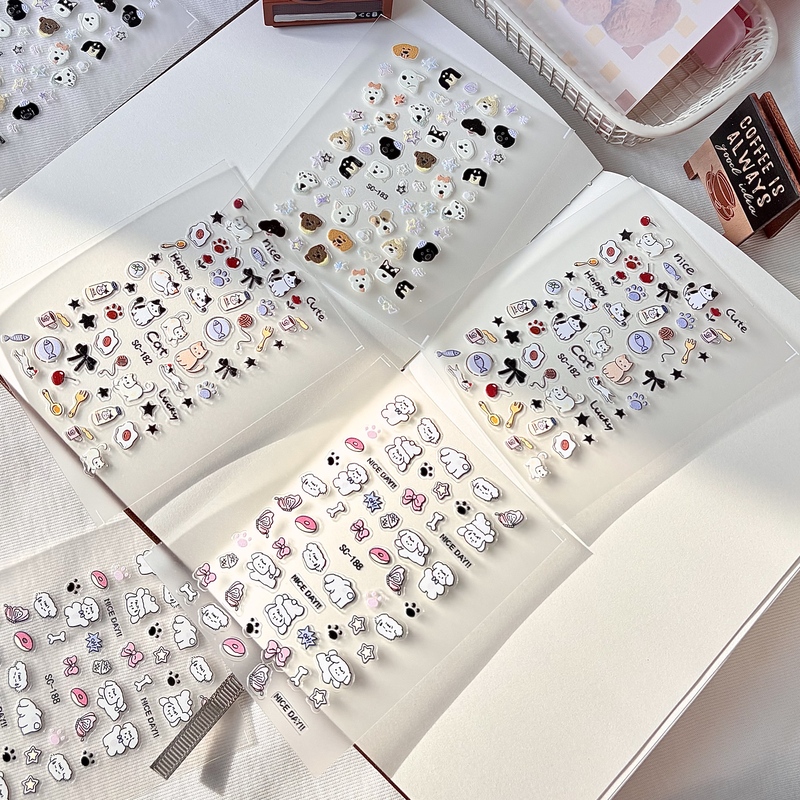 3D Customised DIY Decorative Embossing Stickers for Nails and Handicrafts